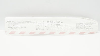 BD 382633 Insyte Autoguard BC Winged Shielded IV Cath. 20GA x 1.00inch 63ml/min